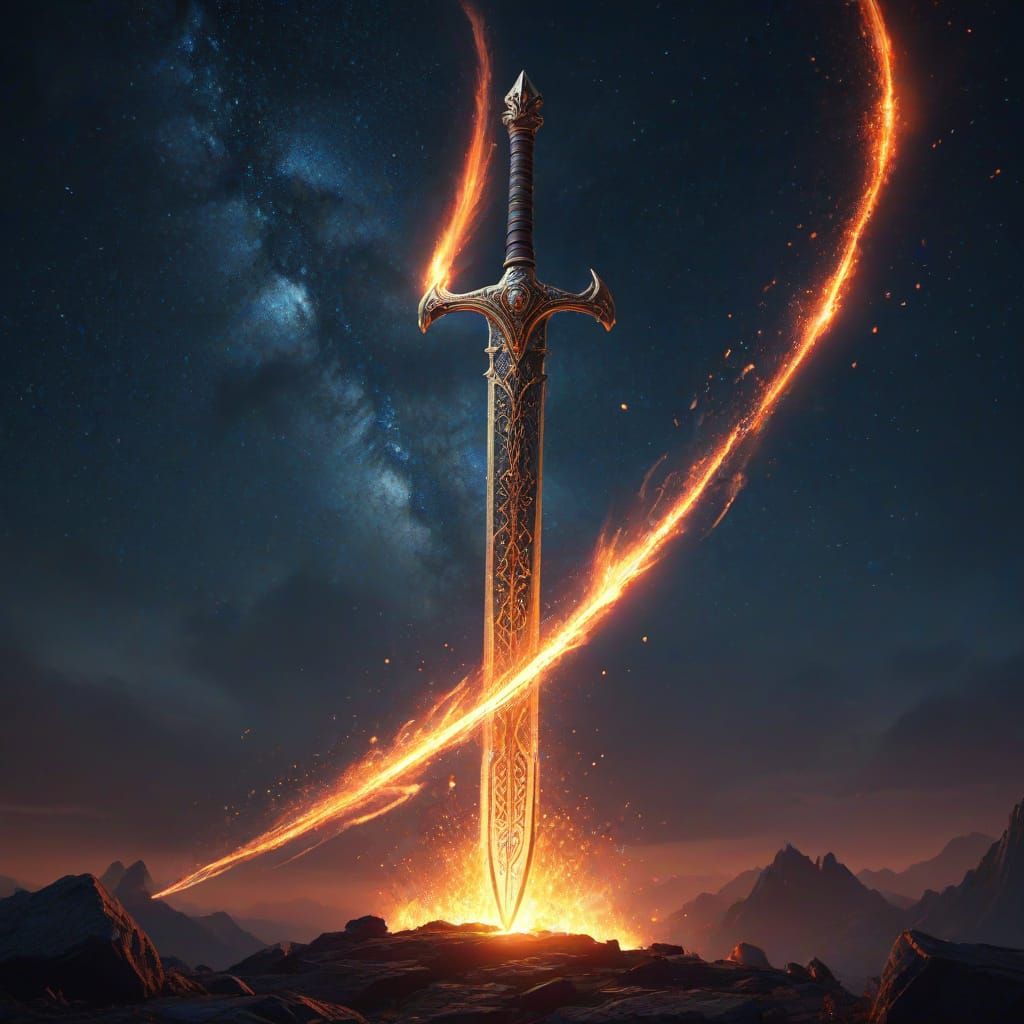 Ethereal Fantasy Realm Unfolds Under Starry Skies