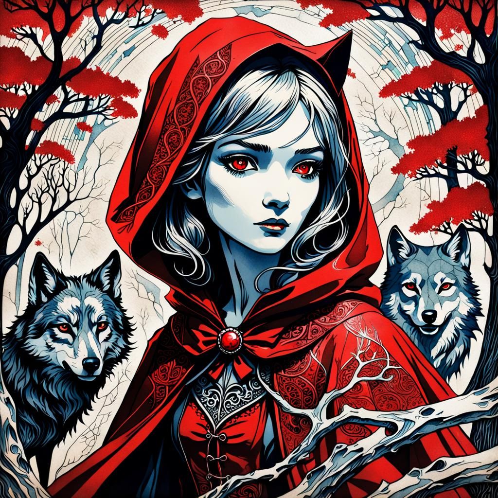 Red Riding Hood: Art Nouveau Fairytale in Mail Art