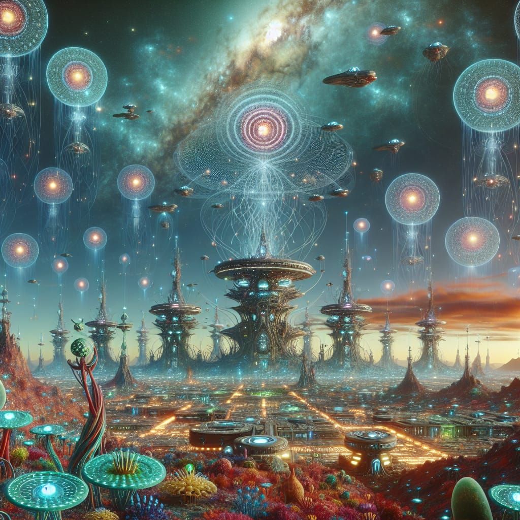 Advanced Alien Civilization in a Distant Galaxy