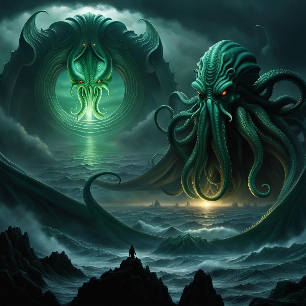 Cthulhu Emerges from Cosmic Maelstrom