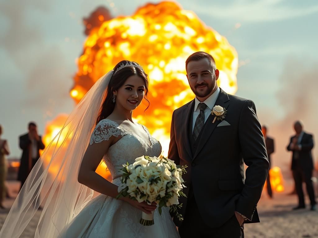Wedding Photo Bomb: Explosive Cinematic Scene