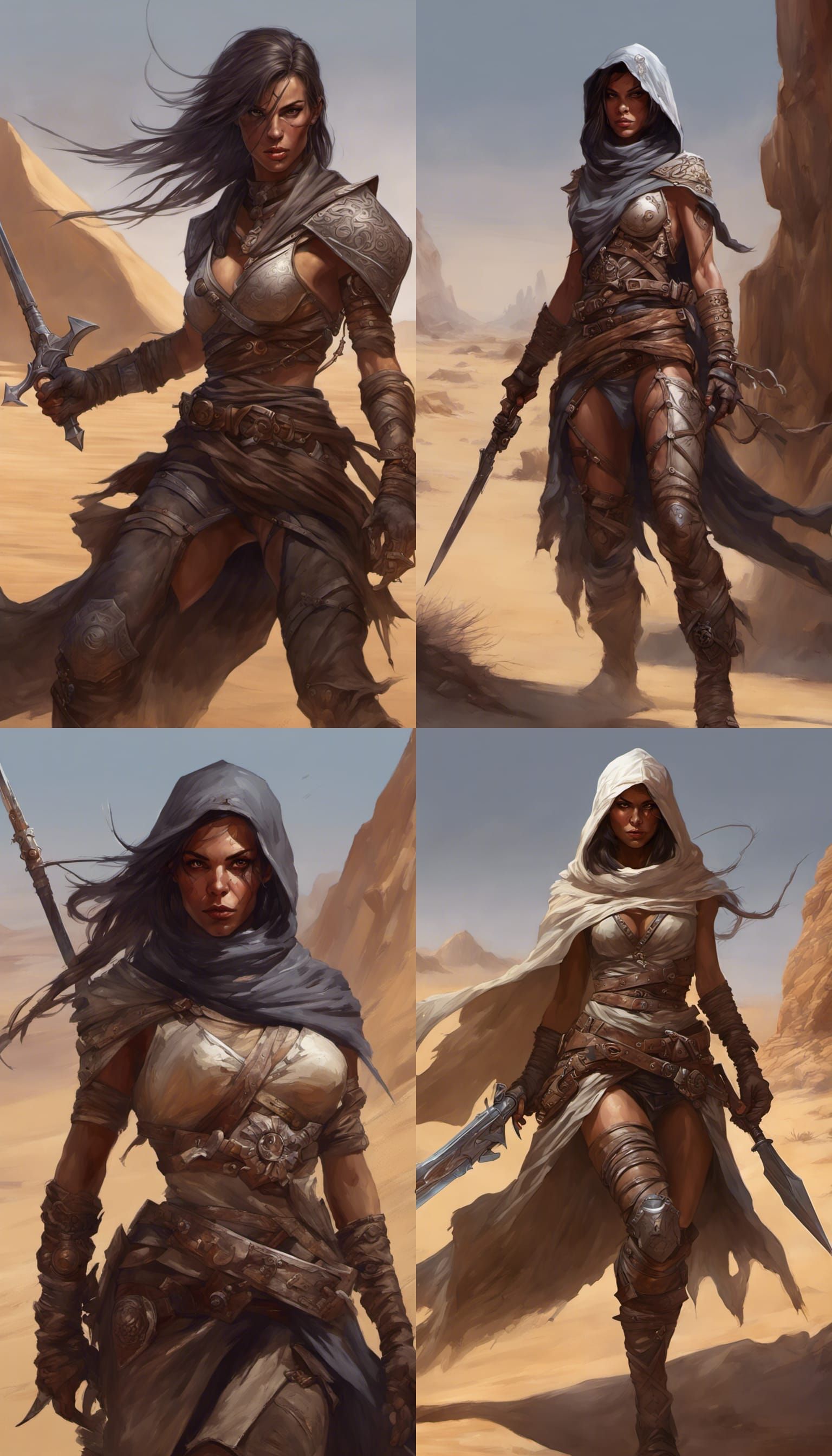 D&D Desert Assassin in Dark Fantasy Style