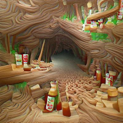 Cave of Wood Sauce in 8K 3D Rendering
