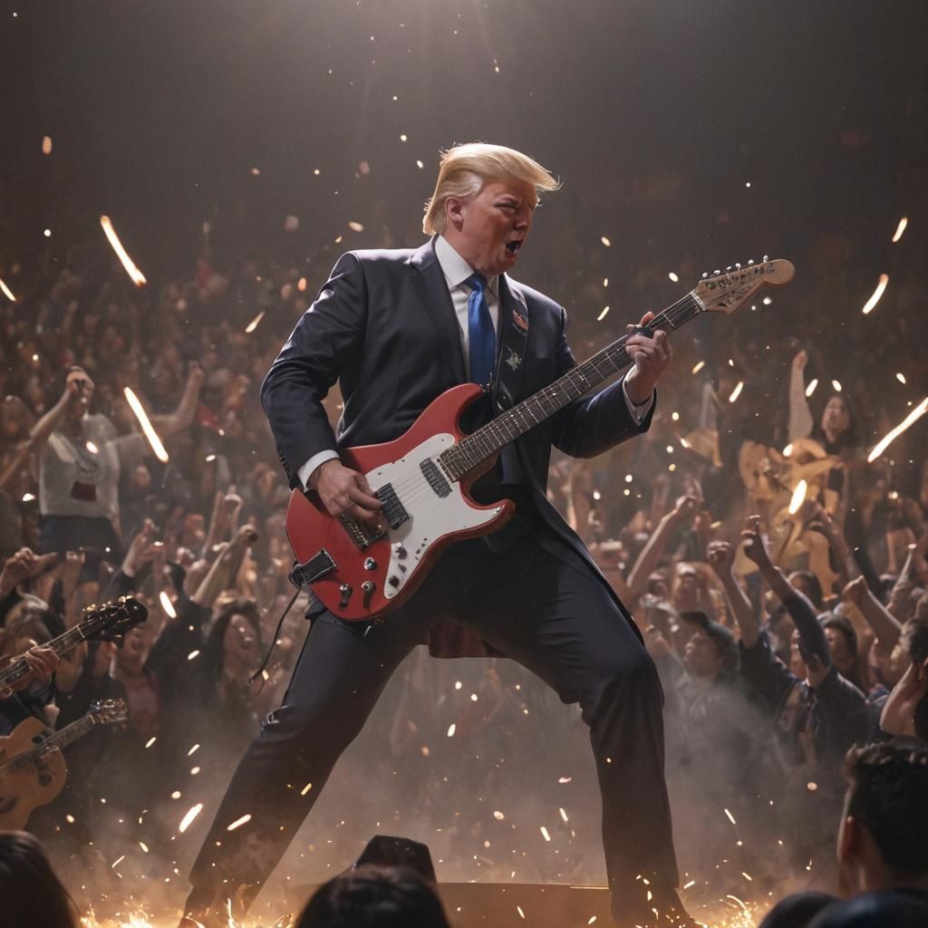 Donald Trump Rocks Out in Anime Style