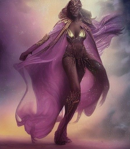 Elegant Jedi Woman in Twinkling Armor