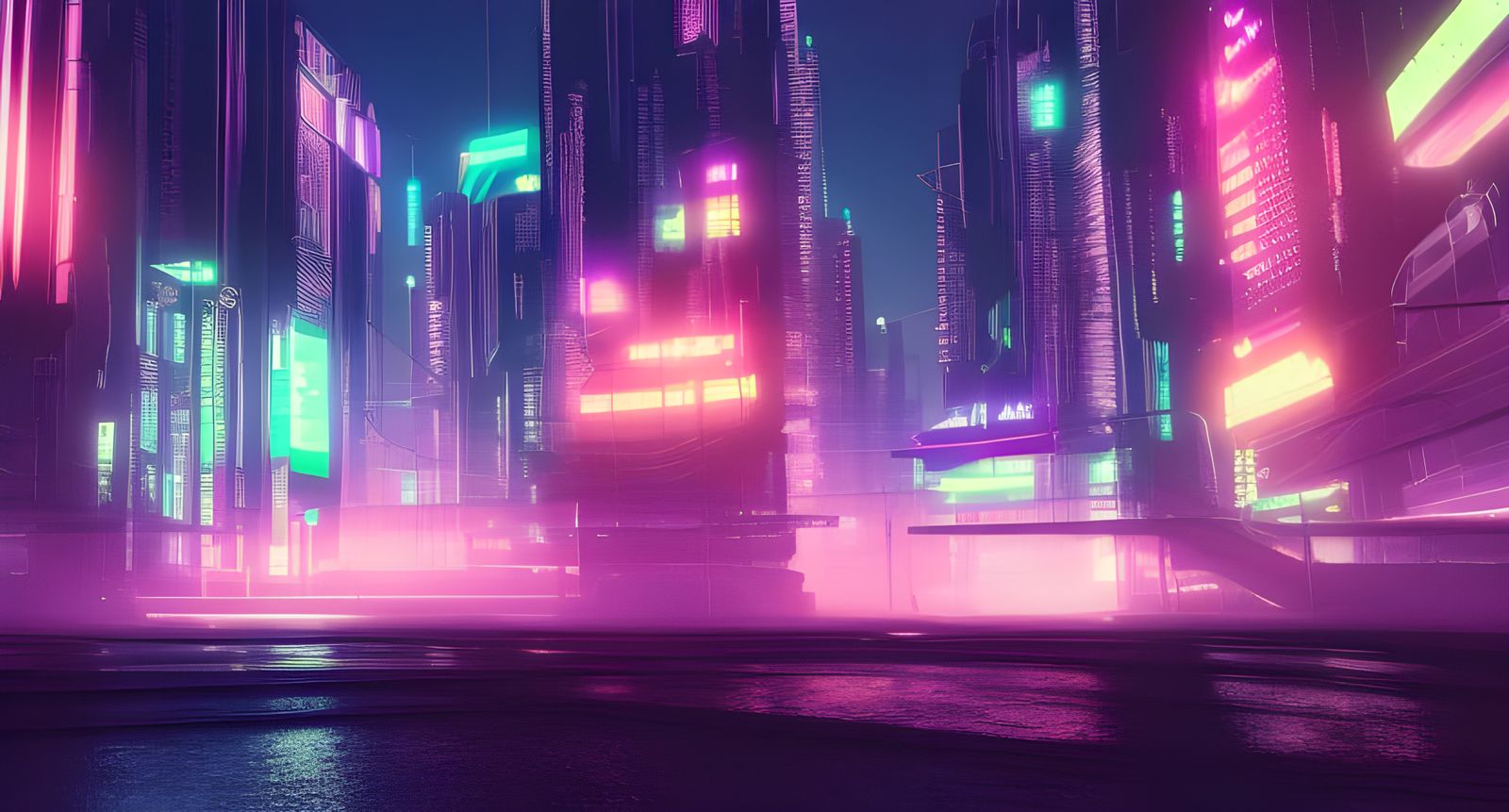 Cyberpunk City Landscape