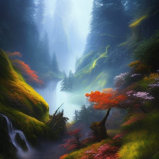 Mountains at Night: A Dark Fantasy Concept Art