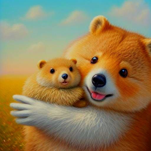 Happy Quokka Joey with Teddy Bear