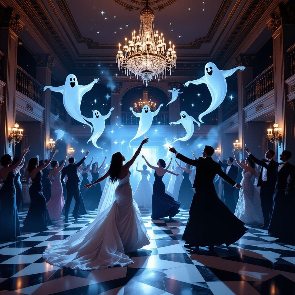 Ghosts Celebrate New Year's Eve at Haunted Hotel Ball