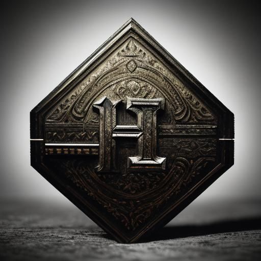 Hyperrealistic Letter H with Intricate Details