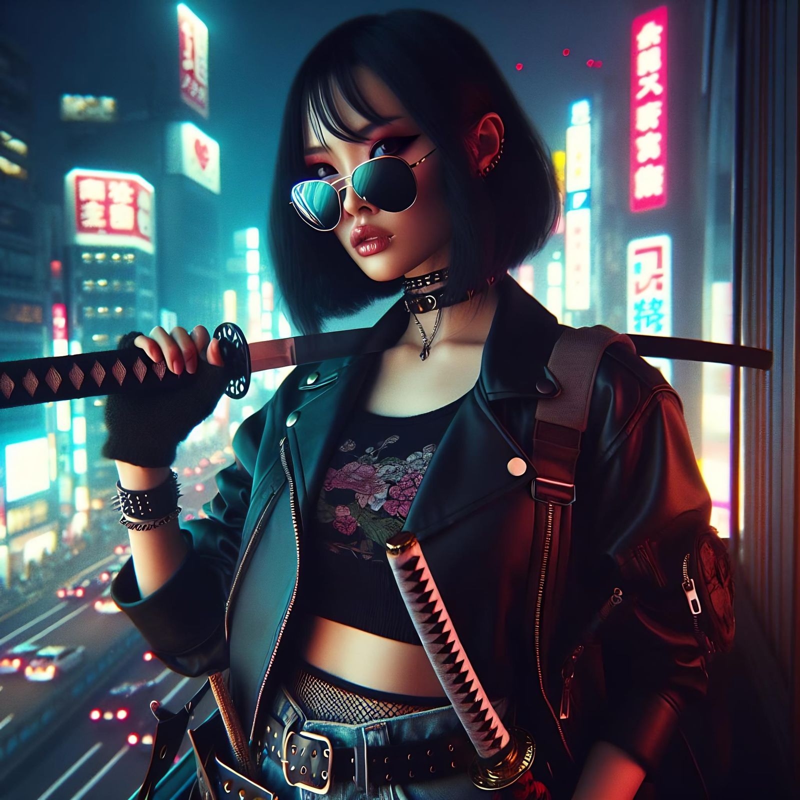 Cyberpunk 2077 Tokyo City Street Ronin