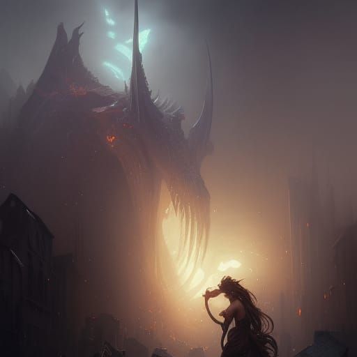 Dark Fantasy Concept Art of Unbridled Anger