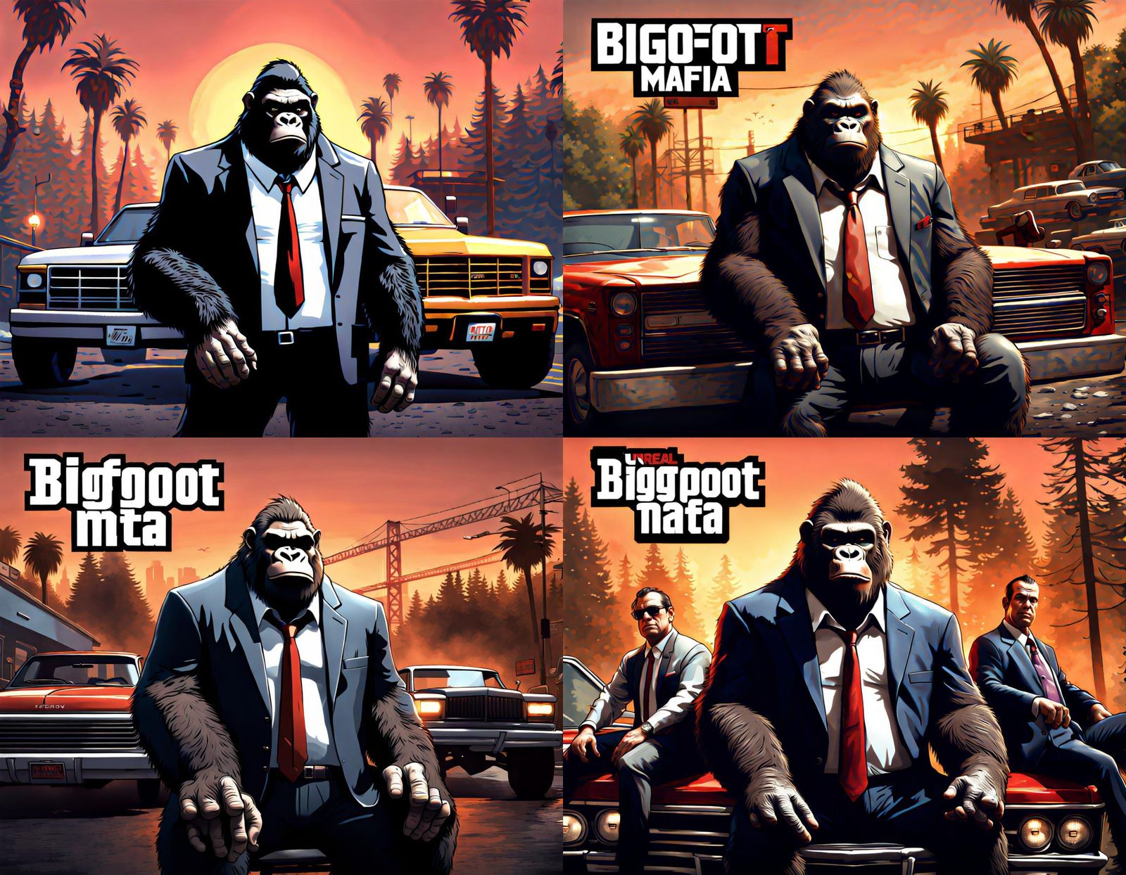 Bigfoot Mafia Boss in Grand Theft Auto Style