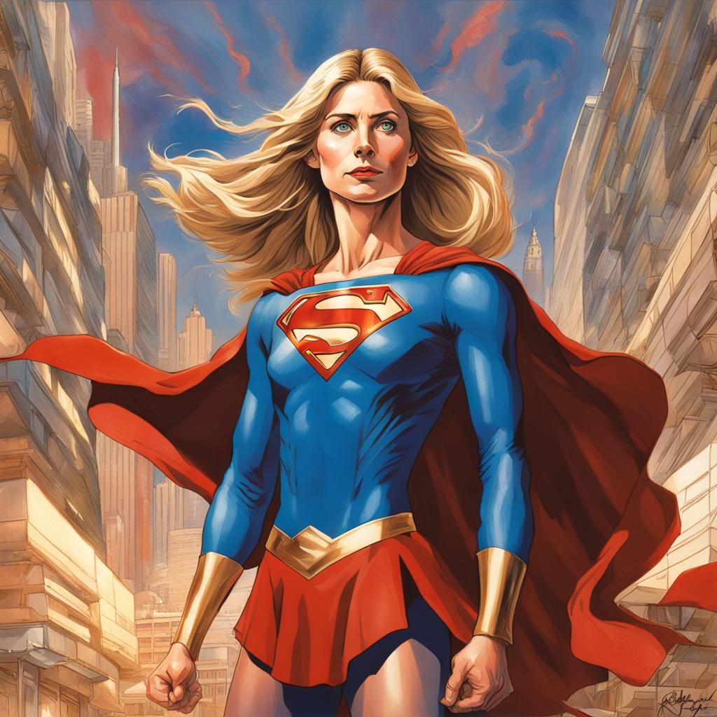 Supergirl as Ethereal Goddess: 1980s Portrait