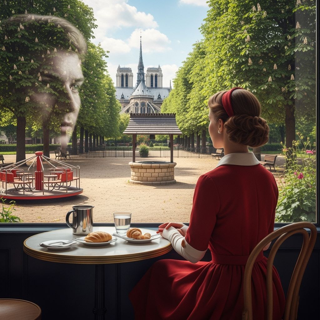1950s Parisian Woman Daydreams of Lover