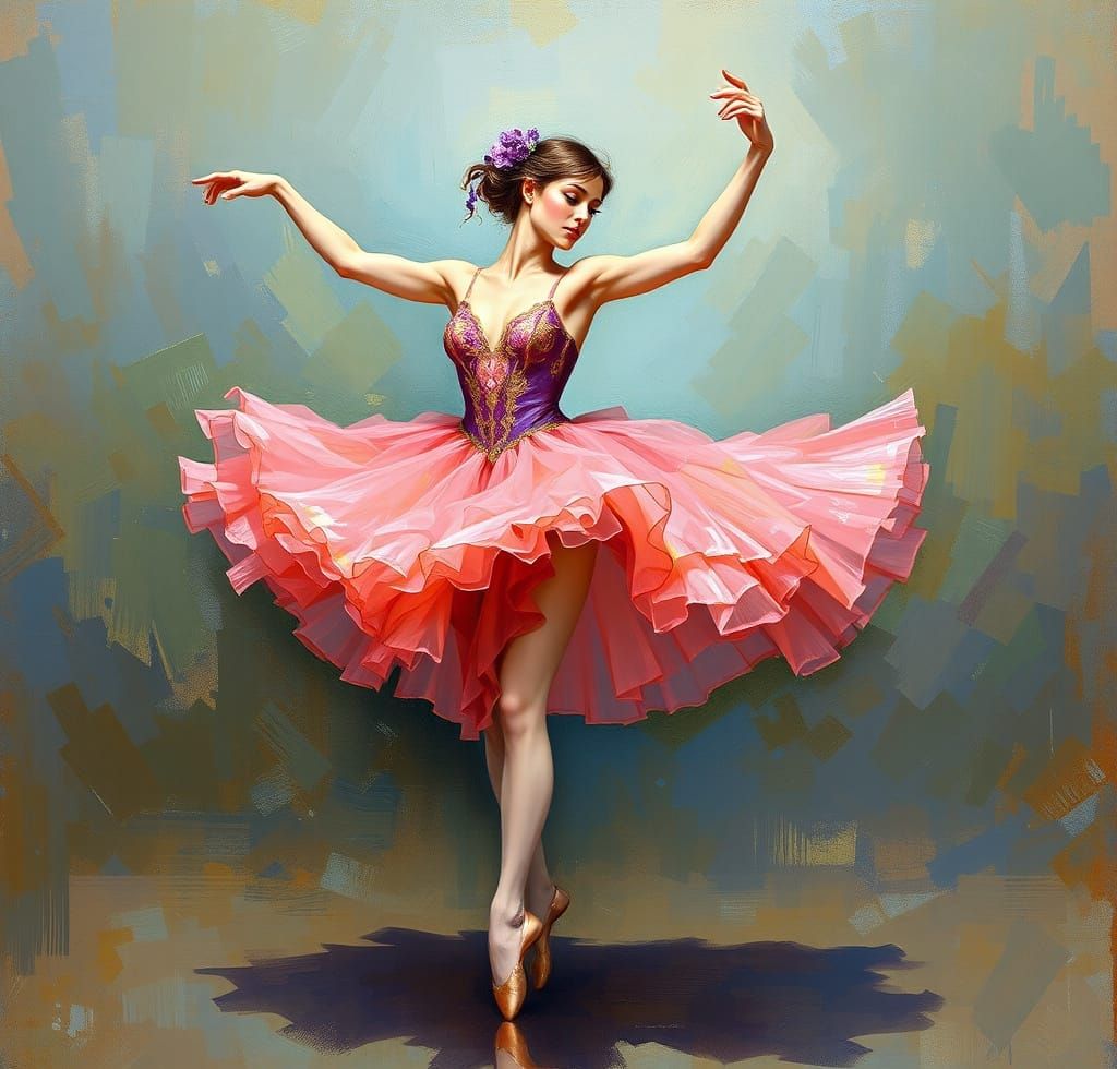 Impressionist Dancer in the Style of Cassatt