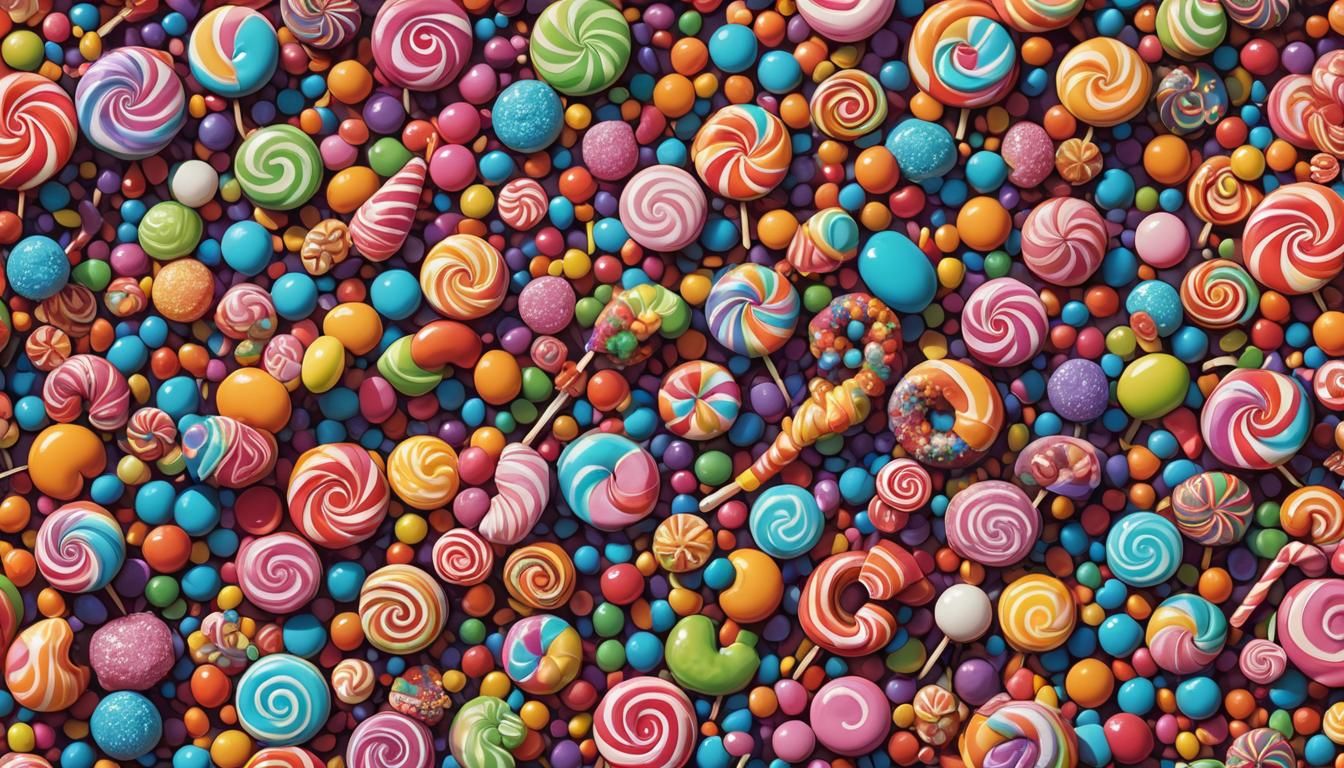 Colorful Candyland Art in Digital Illustration Style
