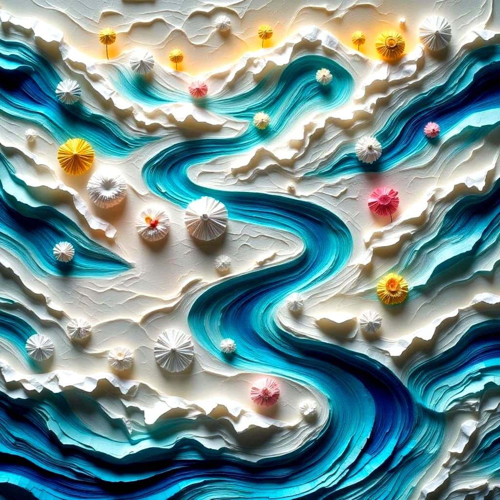 Fantastical Paper Landscape with Craft Creatures