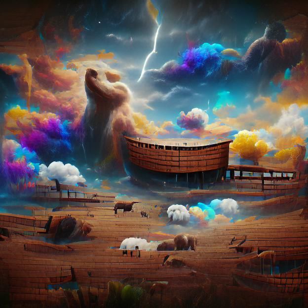 Noah's Ark: 8K Resolution Matte Painting