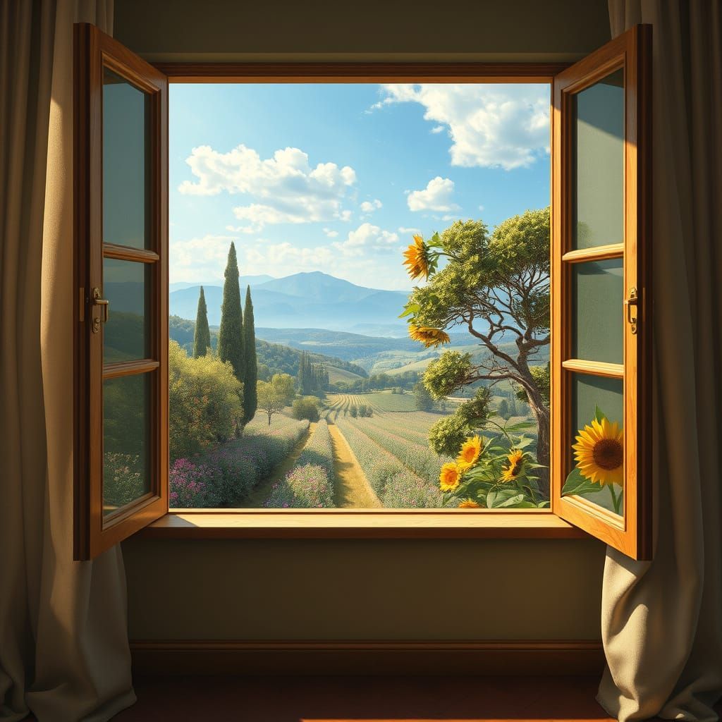 Renaissance Harmony: Window to a Tuscan Paradise