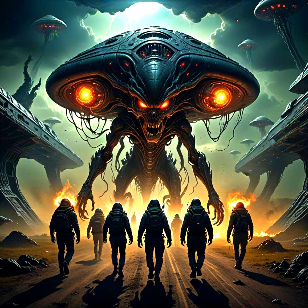 Demonic Entities on Alien Spaceship