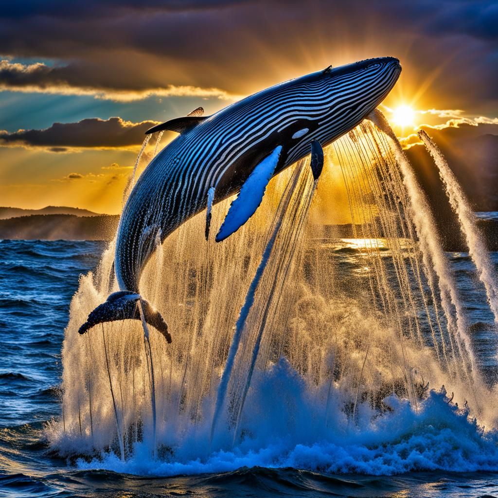 Whale Fountain in a Sea of Color