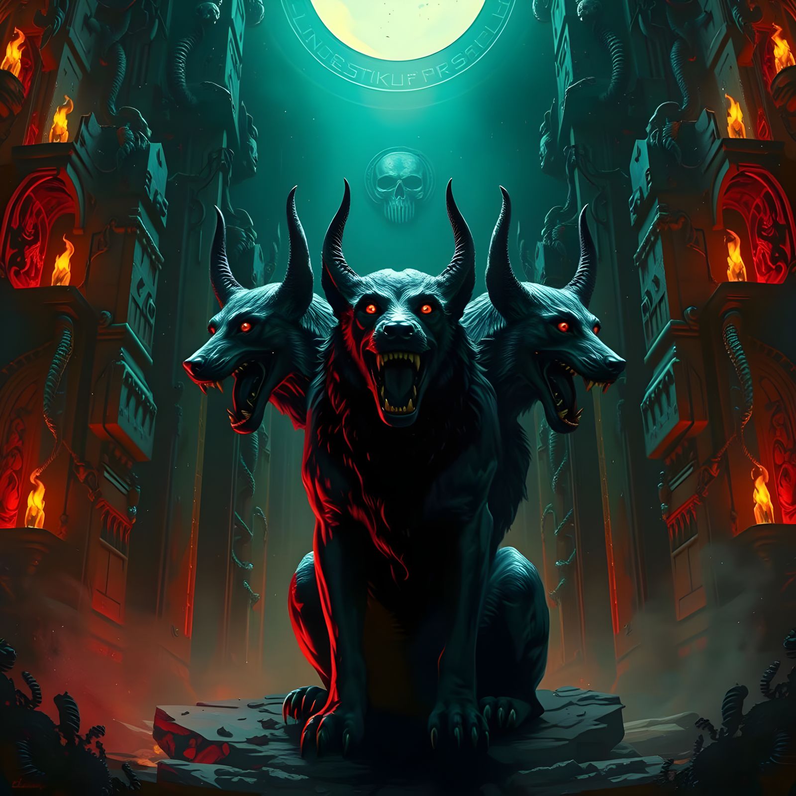 Cerberus, Hound of Hades, Guards the Underworld Gates