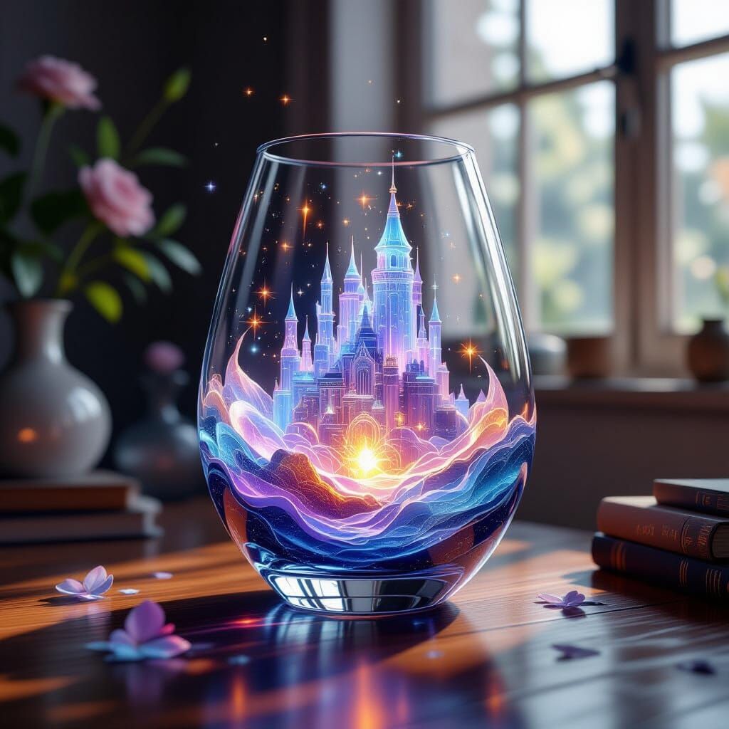 Fantastical Glass Orb Glowing with Inner Energy