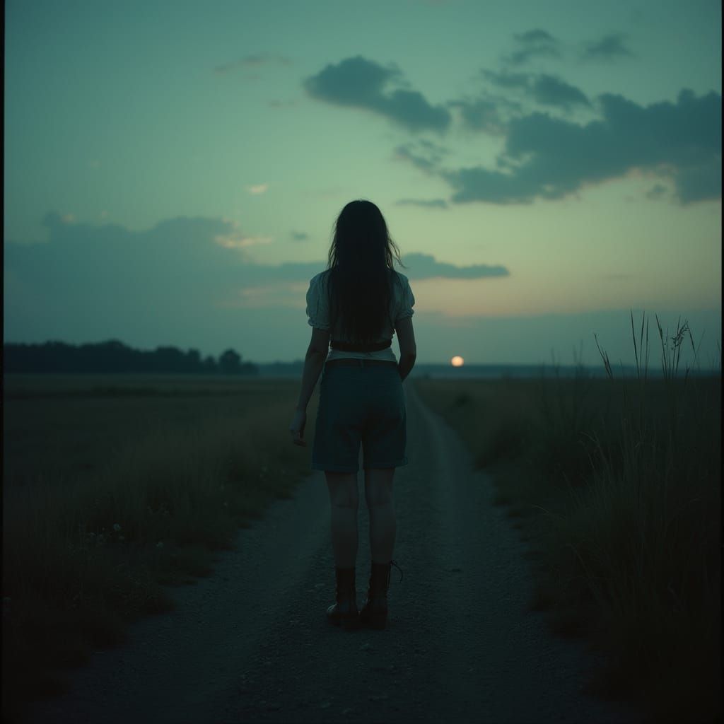 Author Standing Alone in a Rustic Landscape