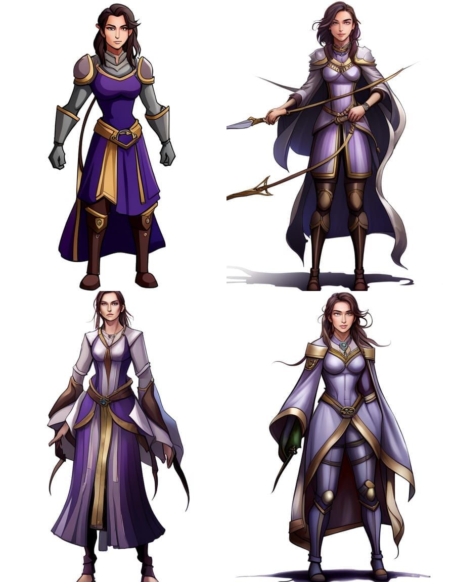 Fantasy Woman with Draconic Runes, Digital Art