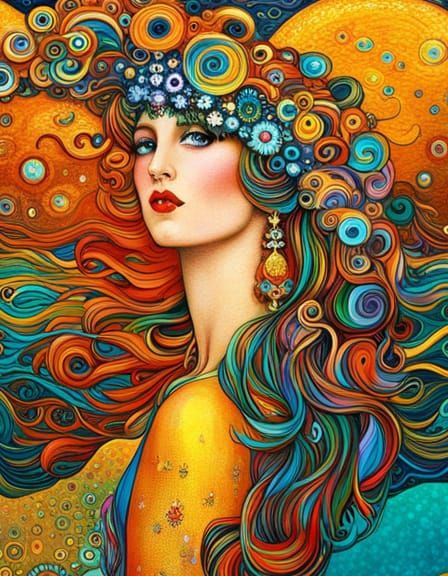 Gold Submarine in Ethereal Prismatic Style