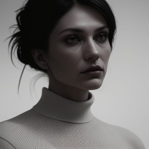 Moody Portrait of a Woman in Dark Ambiance