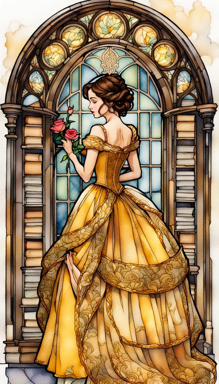 Art Nouveau Belle Illustration with Jenna Coleman