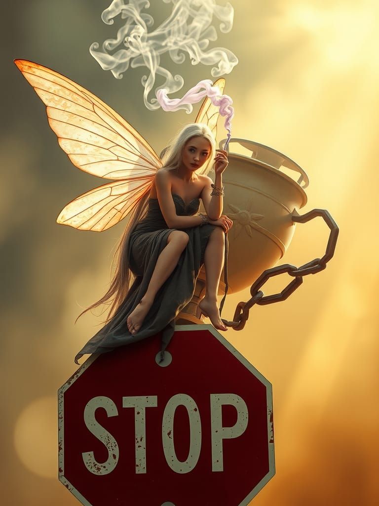 Fairy in Chains: A Dark Fantasy Scene