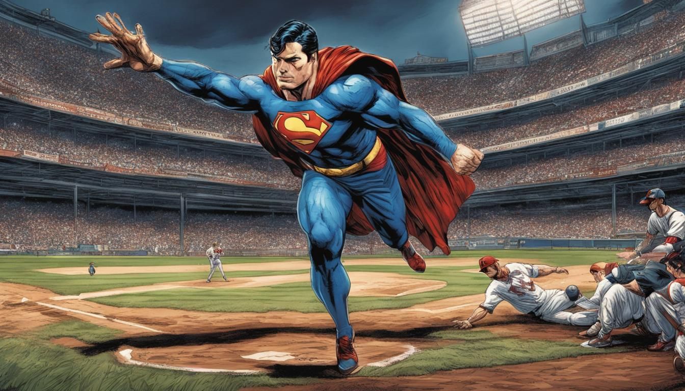 Superman as a professional baseball player
