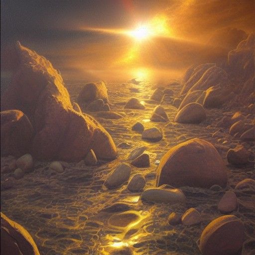 Abstract Infinity Visualized as Oil Painting