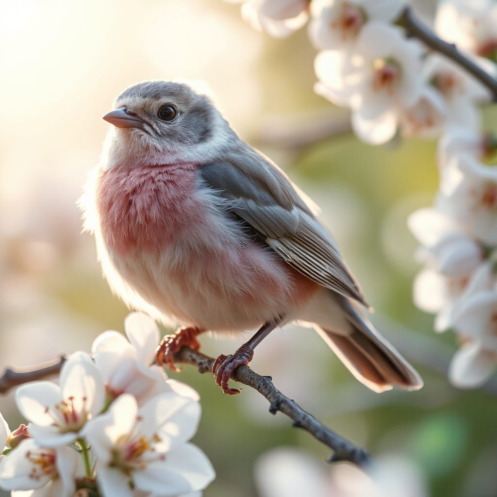 Pastel pink finch