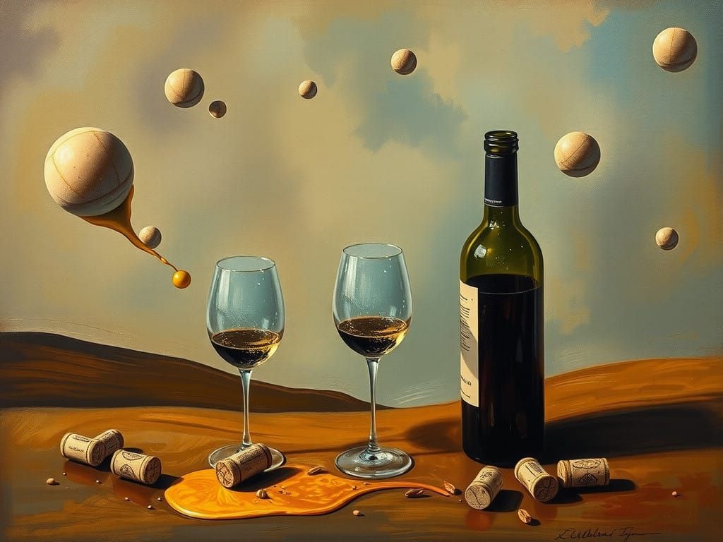 Surreal Wine Bottles Melt in a Dali-Inspired Scene