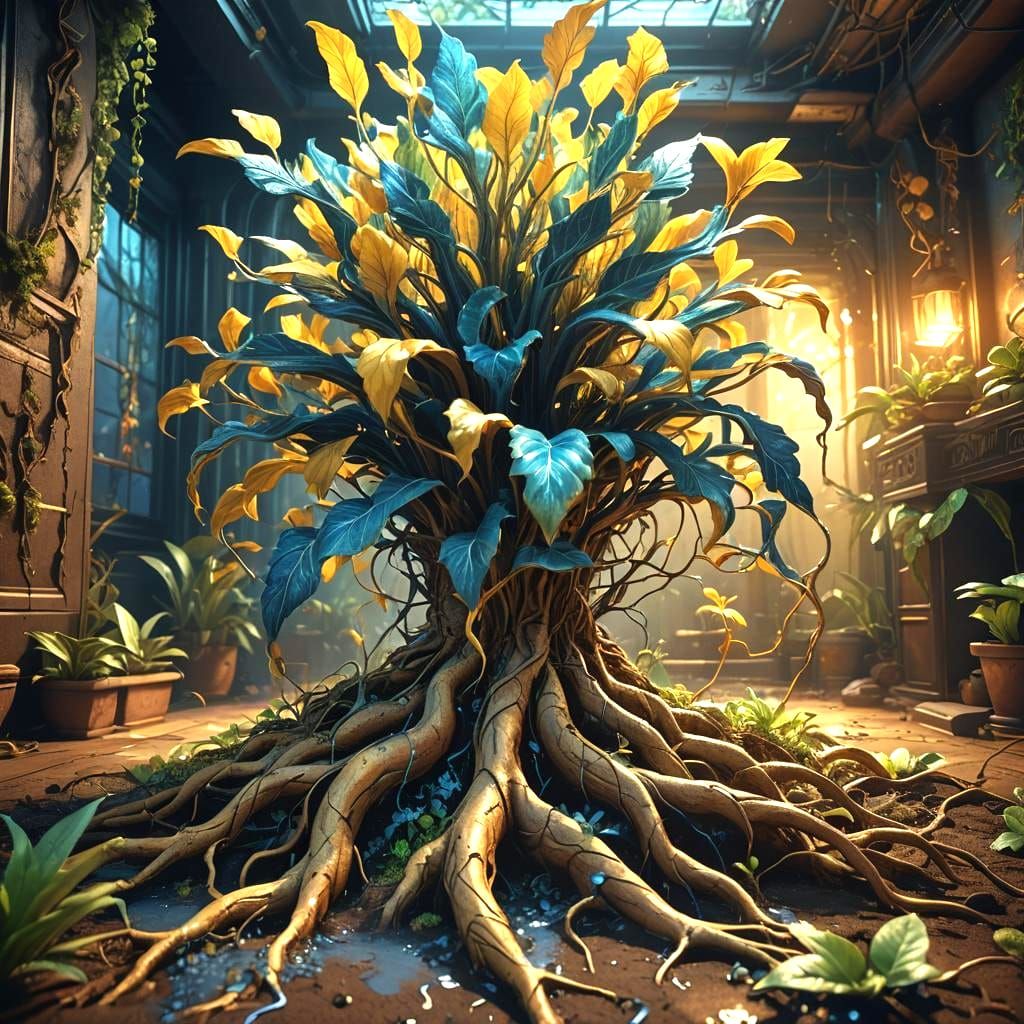 Imaginary Plant Awaiting Emergence: Detailed Matte Painting