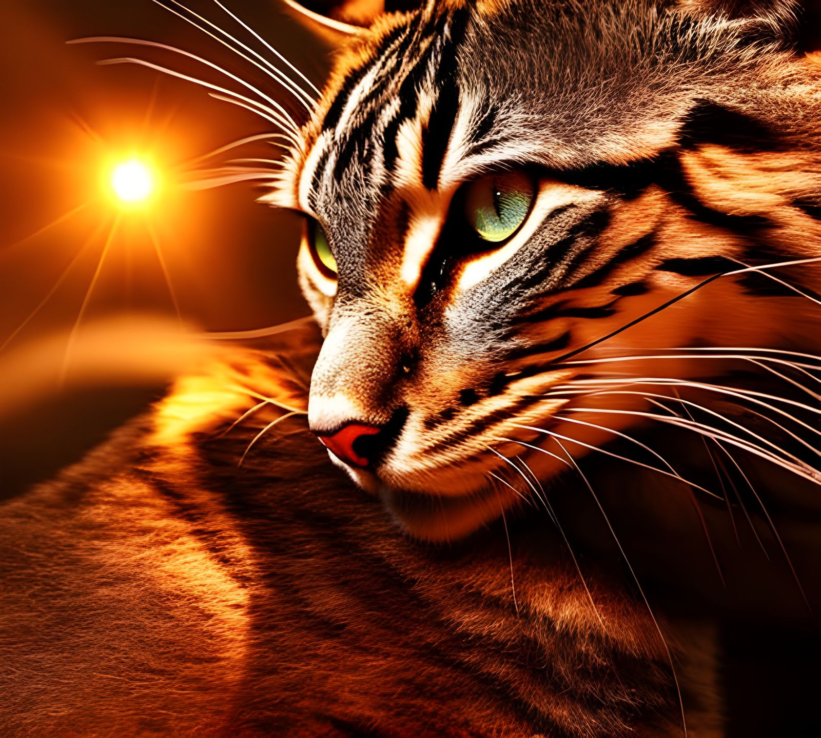 Cats on Antique Furniture in Surrealist Style