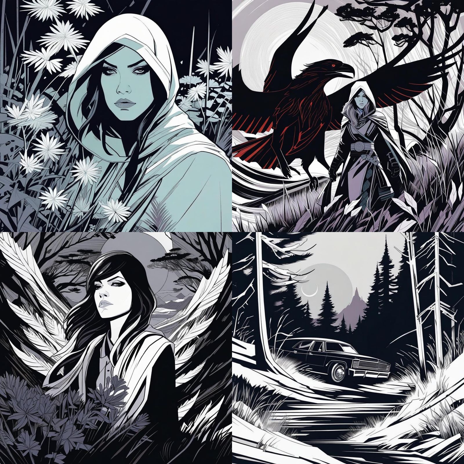 Atmospheric Comic Book Art in Dark Fantasy Style