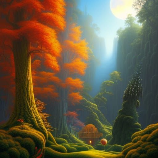 Fantasy Wanderer in Detailed Digital Illustration