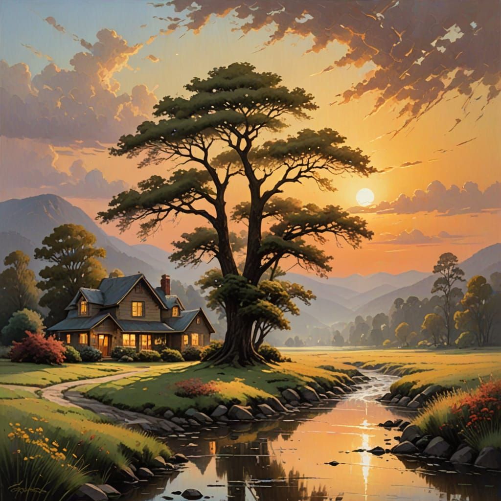 Enchanting American Dreamscapes in Oil Painting