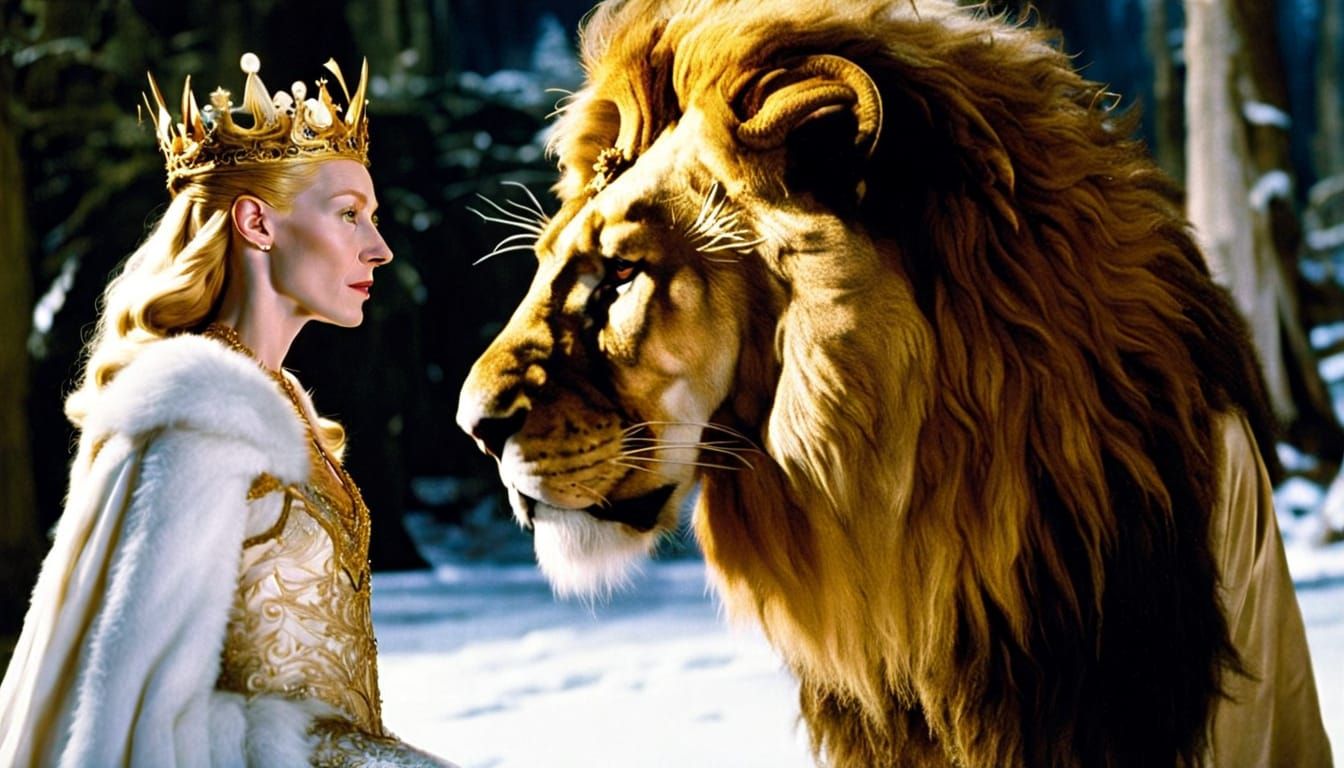 The White Witch vs Aslan in Epic Battle