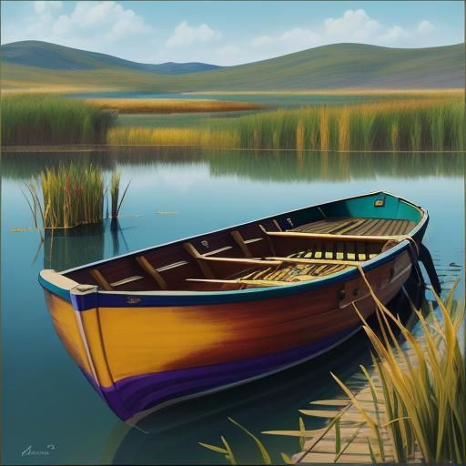 Photorealistic Frog Serenade on Lake