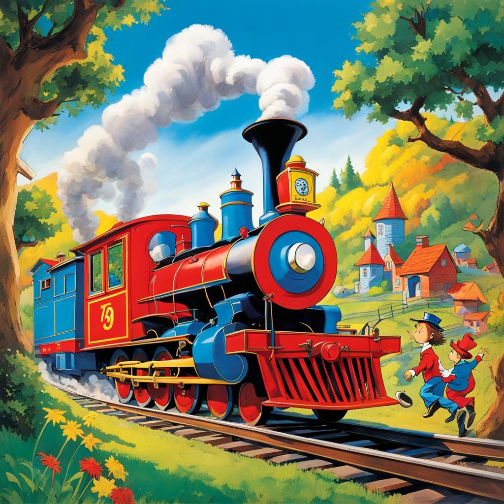 The Little Engine That Could in Dr. Seuss Style