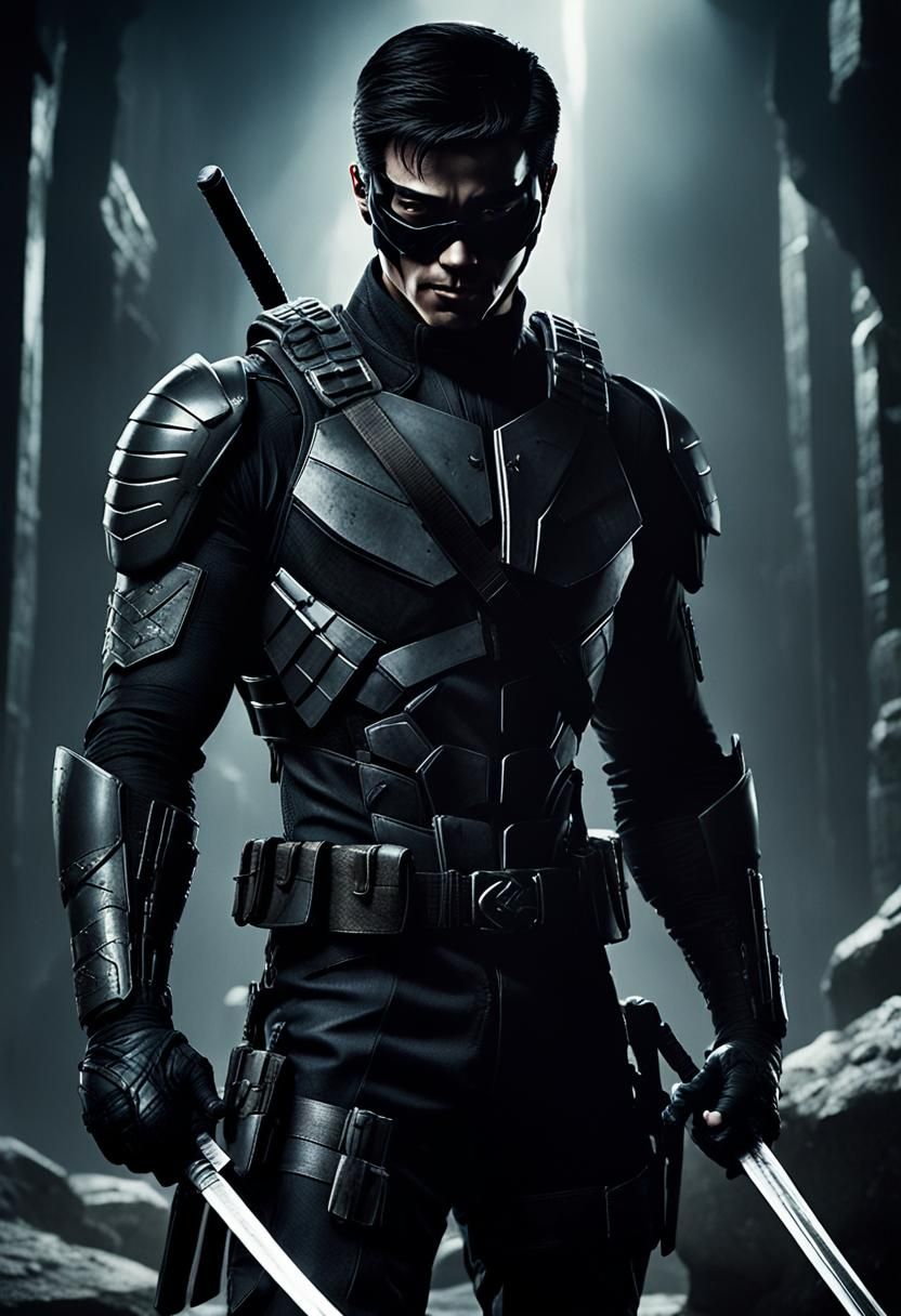 Ludi Lin as Snake Eyes in Comic Art Style
