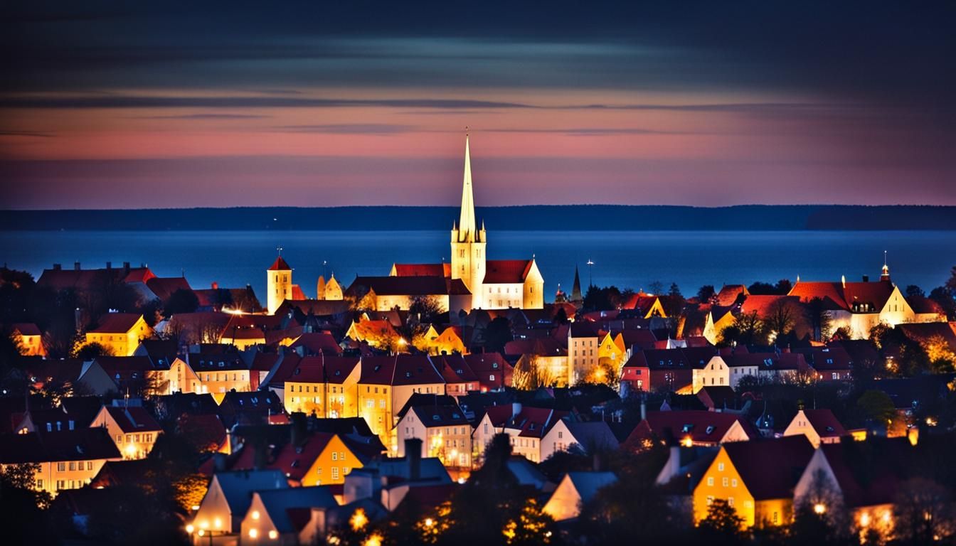 Visby by Night: Professional Photography with Bokeh