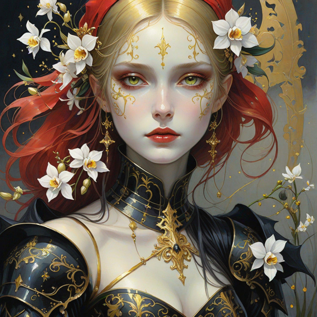 Ethereal Vampire Princess in Gothic Armor