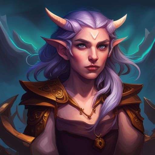 Halfling Druid and Dragons Portrait in Fantasy Style